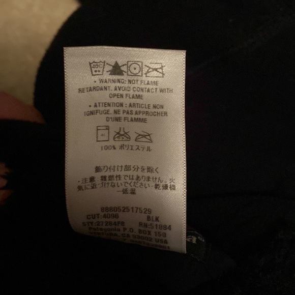 Patagonia reversible black coat size large - Picture 7 of 7